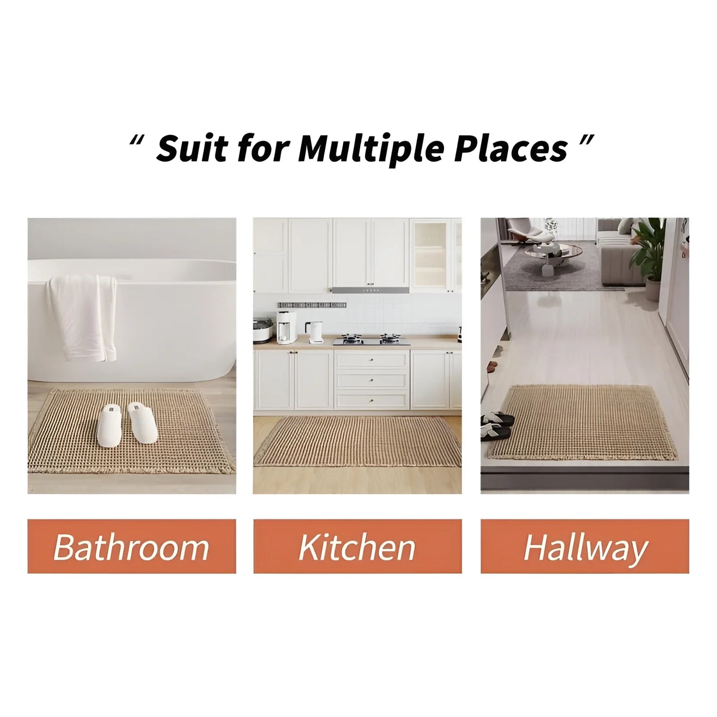 Super Absorbant Waffle Weave Bathroom Mat