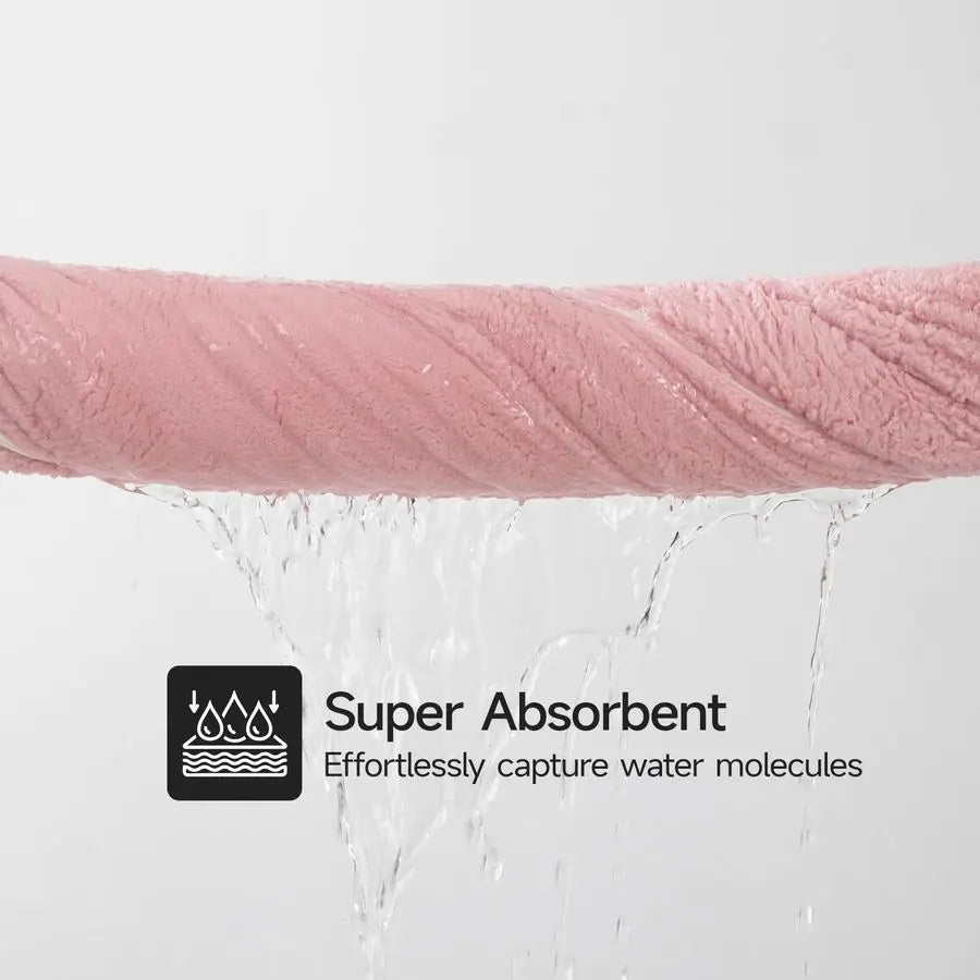 6 Piece Oversized Bath Towel Set Pink