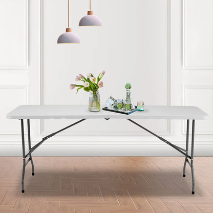 JHK Portable Folding Outdoor Indoor Table Heavy Duty Foldable Table with Carrying Handle Safety Lock For Camping Picnic Dining