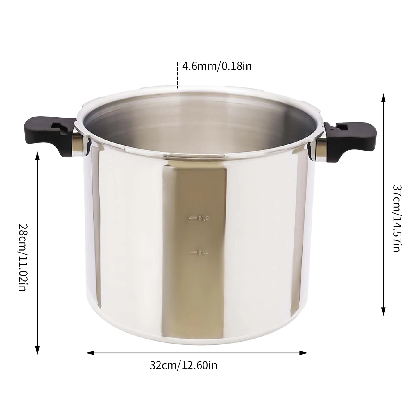 22L Large Capacity Commercial Pressure Cooker Aluminum