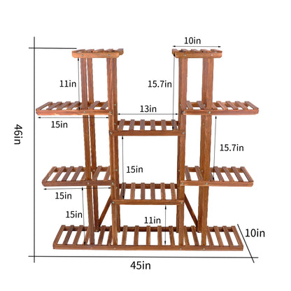 Wooden Plant Shelf Flower Pot Stand Versatile
