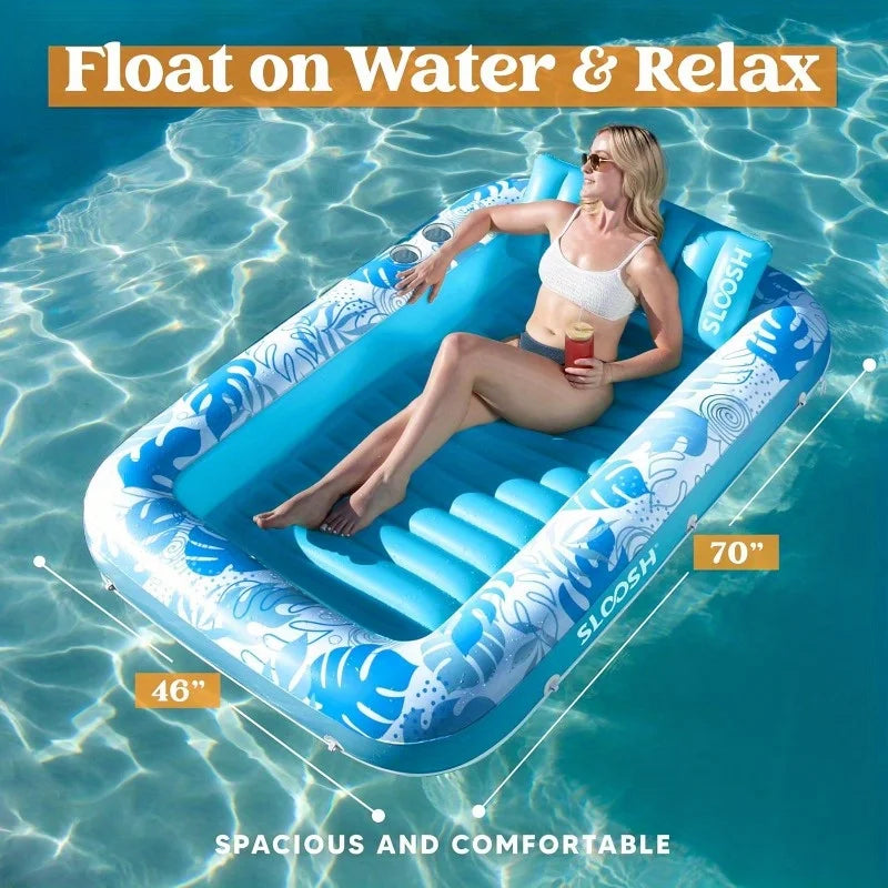 4 in 1 Suntan Tub Raft Floatie Inflatable Tanning Pool