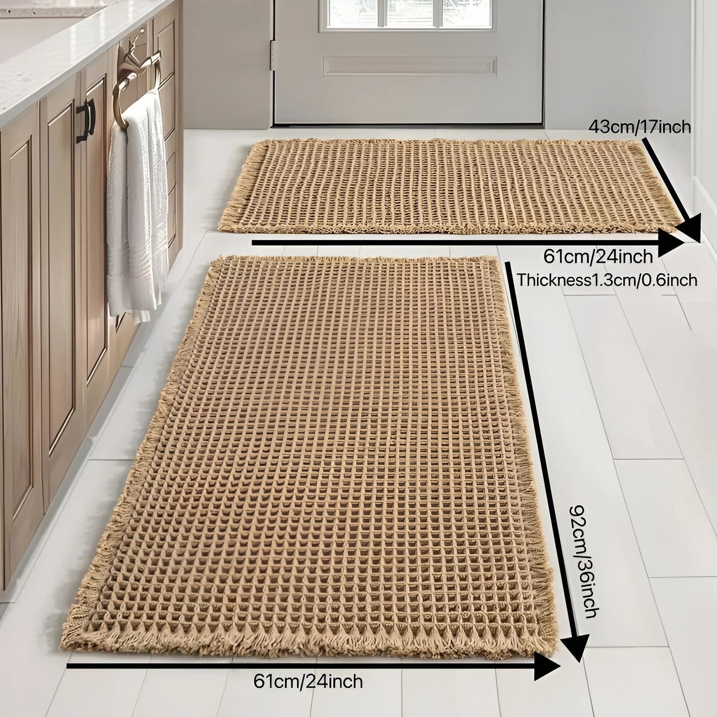 Super Absorbant Waffle Weave Bathroom Mat