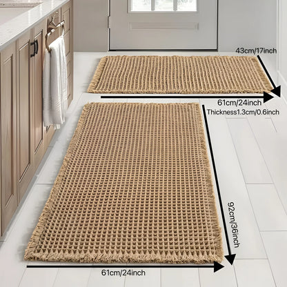 Super Absorbant Waffle Weave Bathroom Mat