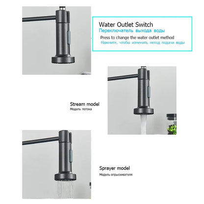 Spring Pull Down Kitchen Faucet Stream or Spray