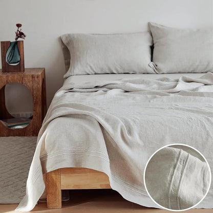 Simple&Opulence 3/4 Pcs 100% Bed Linen Sheet Set