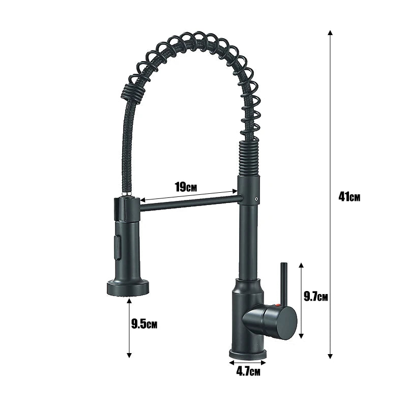 Spring Pull Down Kitchen Faucet Stream or Spray
