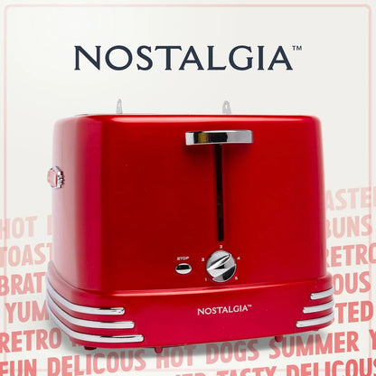 4 Slot Hot Dog and Bun Toaster with Mini Tongs
