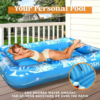 4 in 1 Suntan Tub Raft Floatie Inflatable Tanning Pool