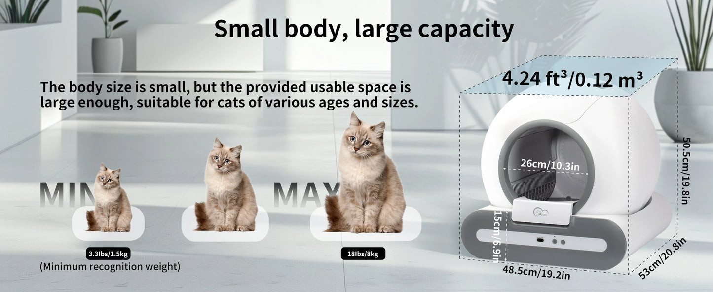 DOEL 65L Self-Cleaning Cat Litter Box