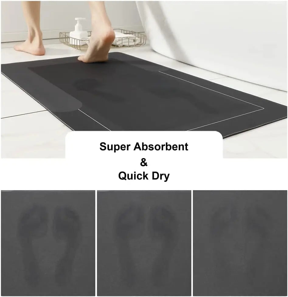 3PCS Non-Slip Quick Dry Bath Mat Set