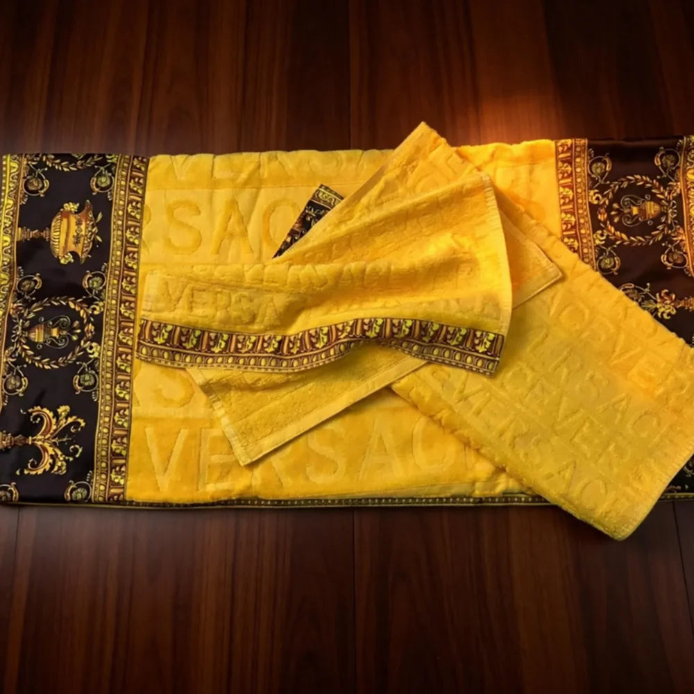 Towel Set 3 Piece Bathrobe Beach and Bath
