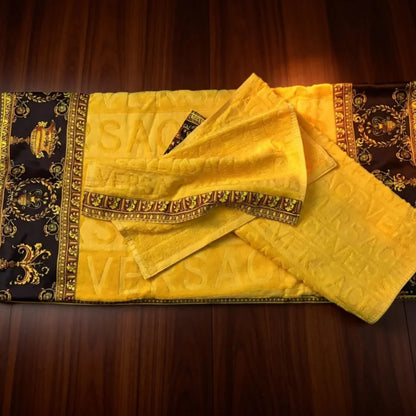 Towel Set 3 Piece Bathrobe Beach and Bath