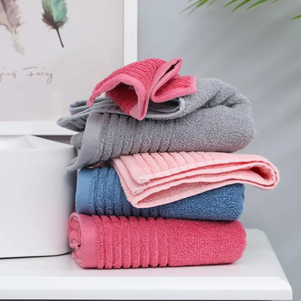 1/4/6PCS Red Bamboo Fiber Towels