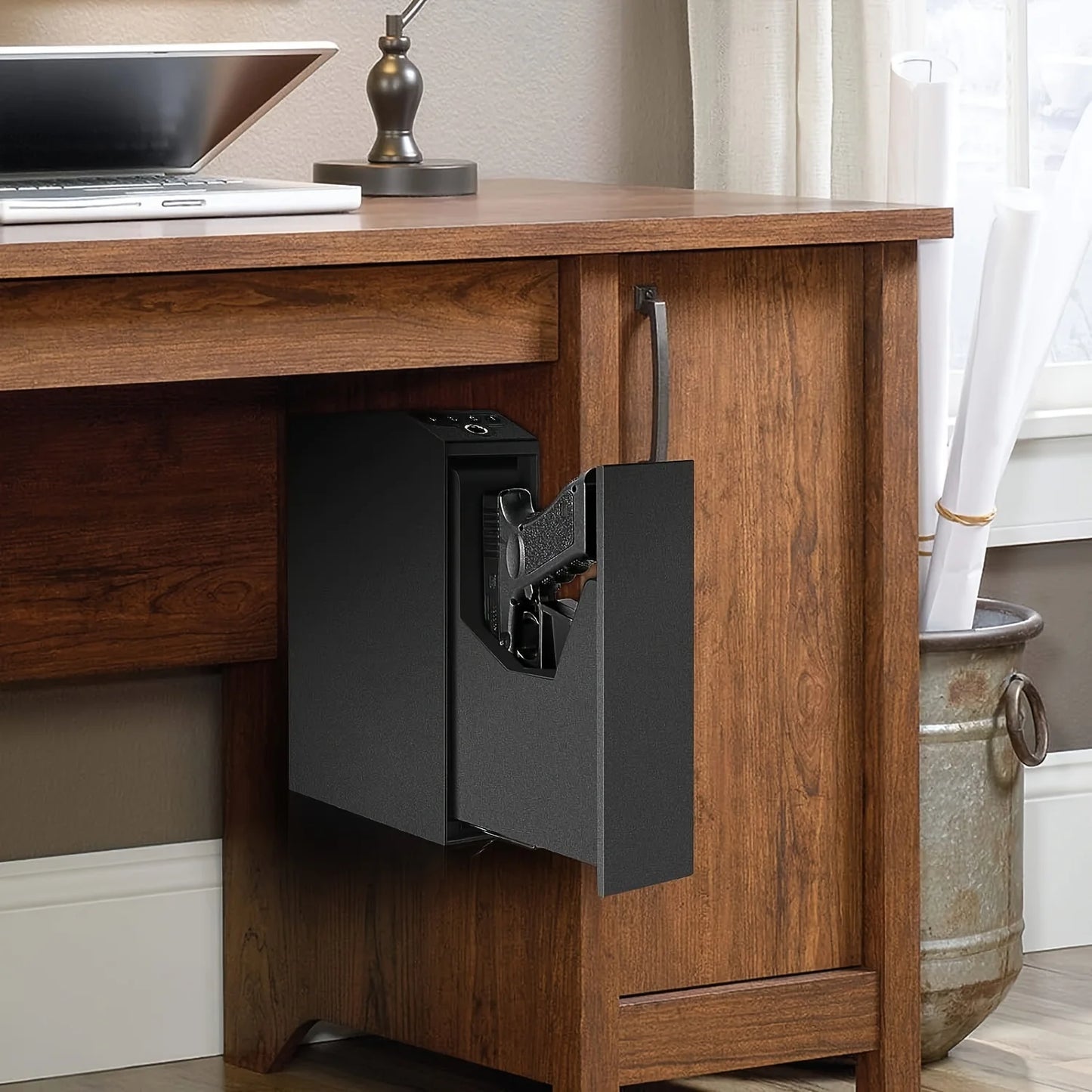Biometric Slider Handgun Gun Safe For Nightstand