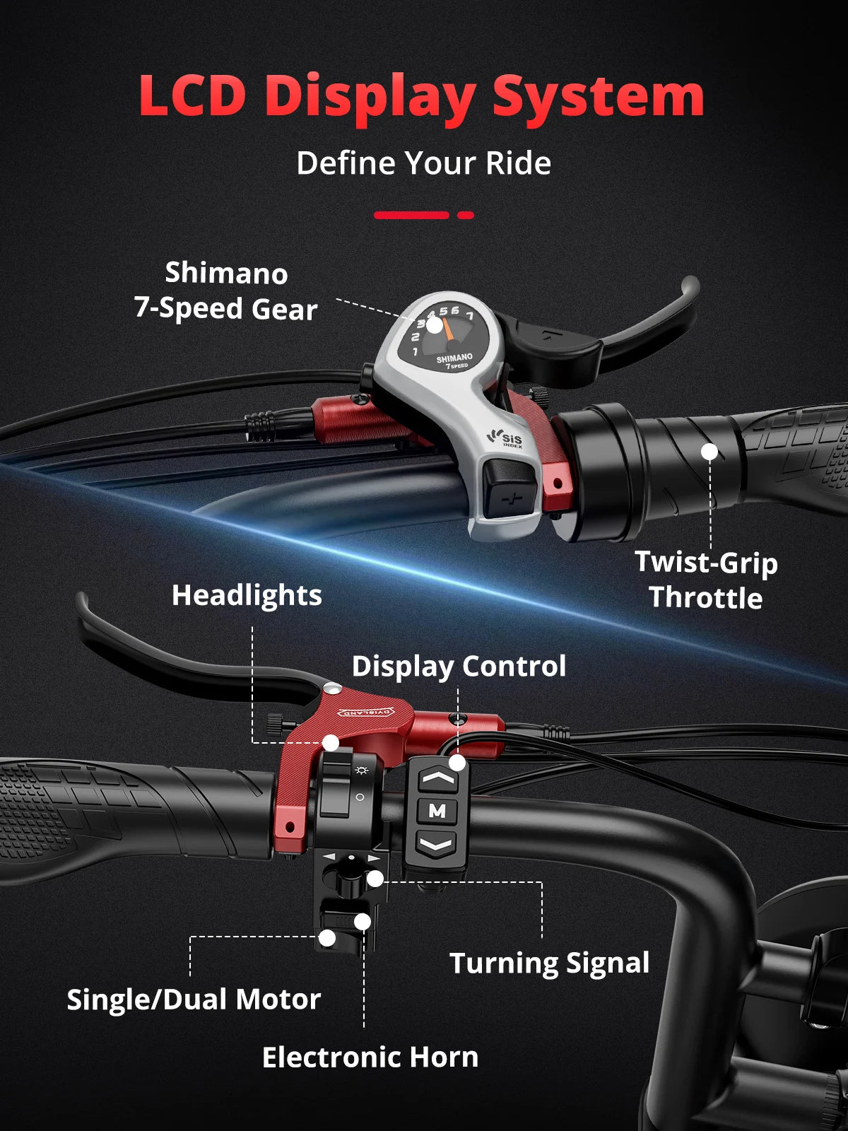 AMYET S8 Adults Electric Bike For Men 2000W