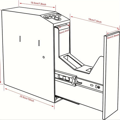 Biometric Slider Handgun Gun Safe For Nightstand