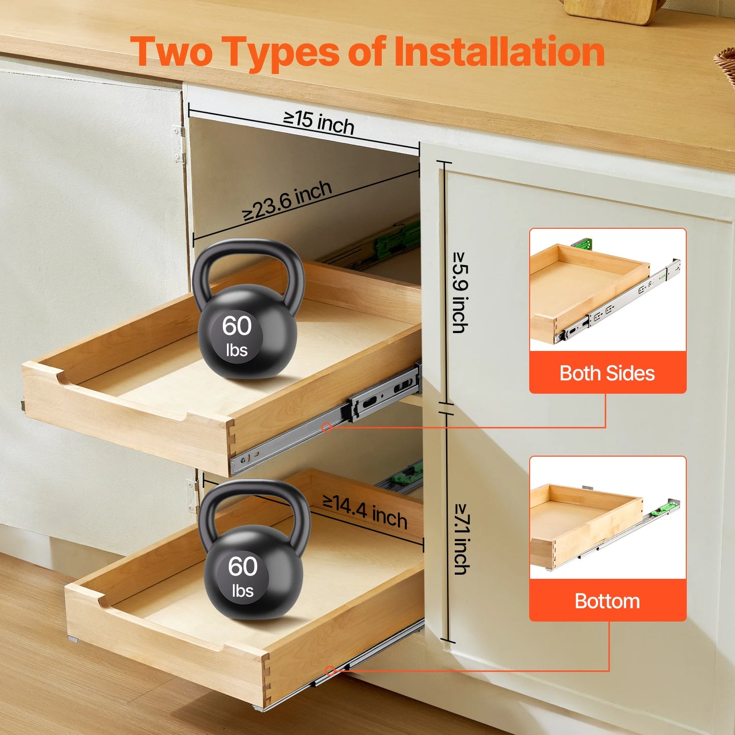 14-20inch Pull Out Cabinet Organizer
