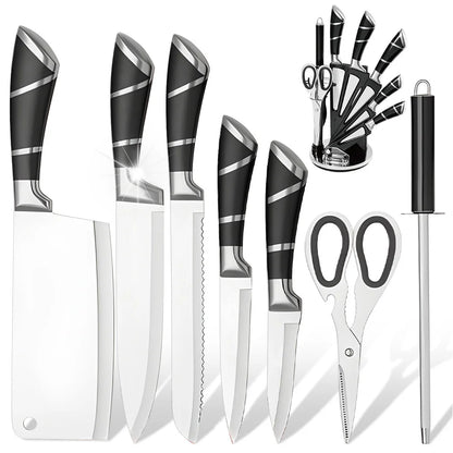 ZENG Stainless Steel Kitchen Knifes With Sharpener