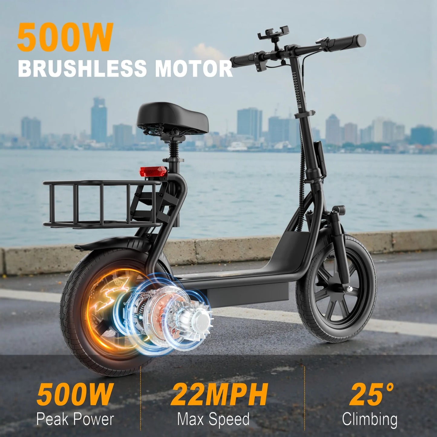 Electric Scooter for Adult, 20MPH Speed