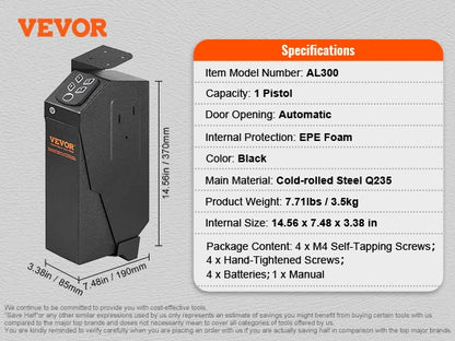Gun Safe Steel Pistol Safe