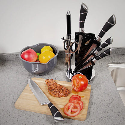 ZENG Stainless Steel Kitchen Knifes With Sharpener