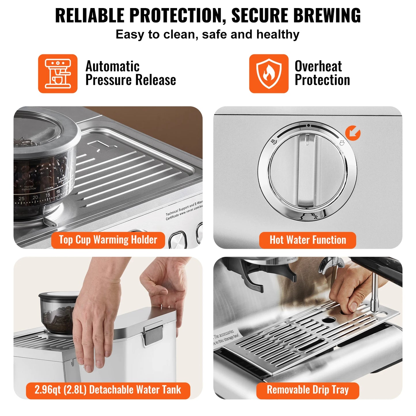 Espresso Machine With Grinder And Frother