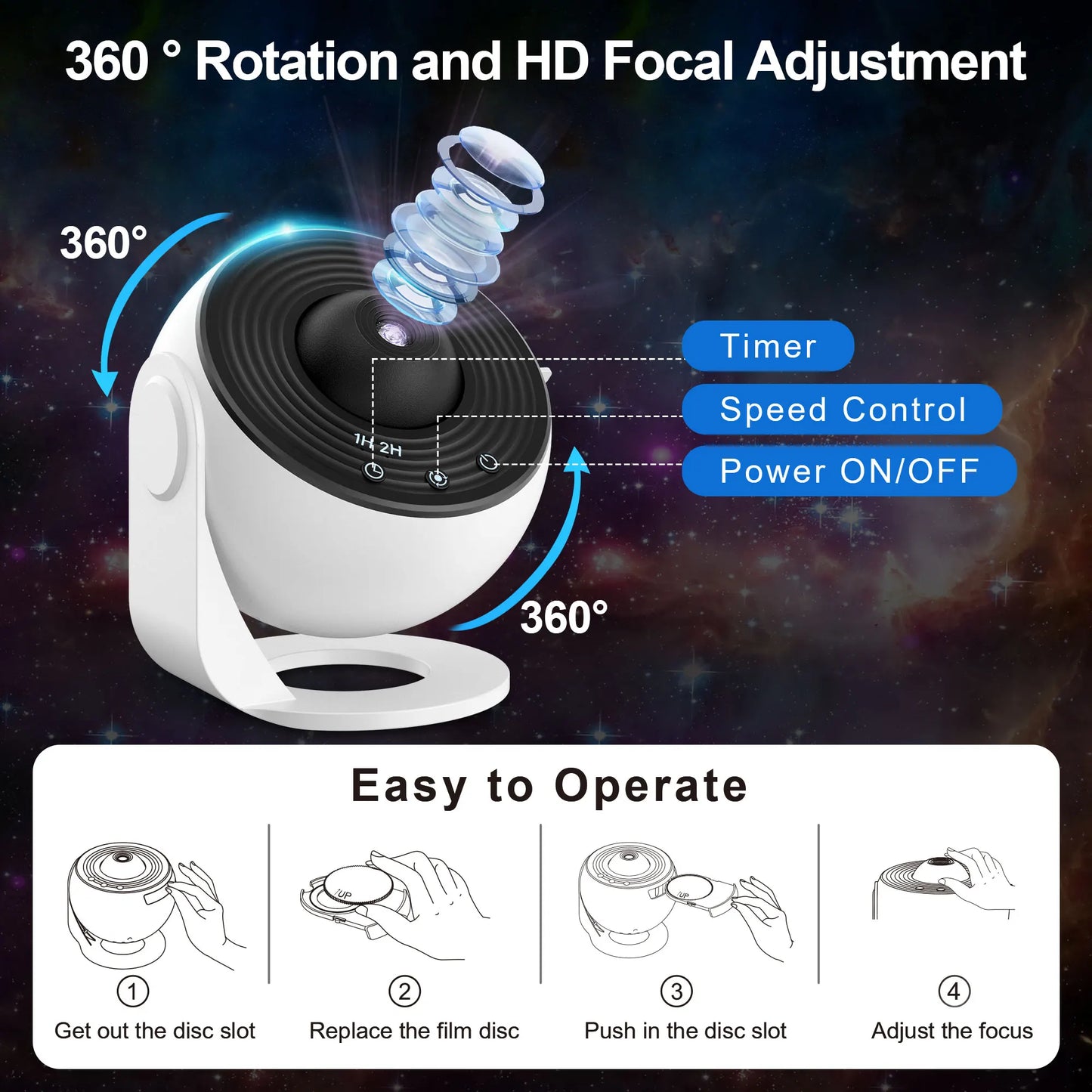 13 In 1 Galaxy Ultra Star Projector HD Image