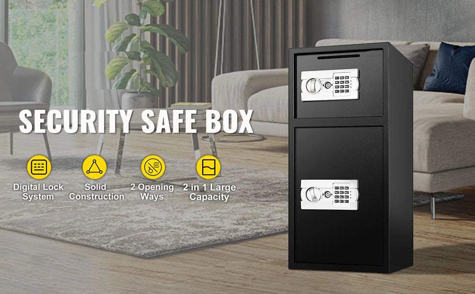 33" Steel Double Door Safe Deposit Box