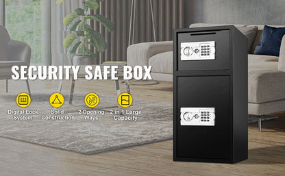 33" Steel Double Door Safe Deposit Box