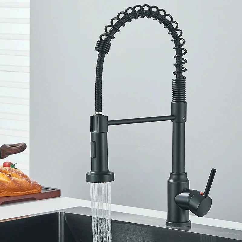 Spring Pull Down Kitchen Faucet Stream or Spray