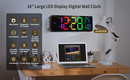 16" Large LED Display with Remote