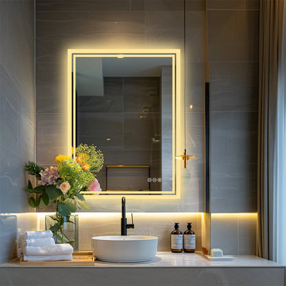 Illuminated LED Backlight Bathroom Mirror Frameless