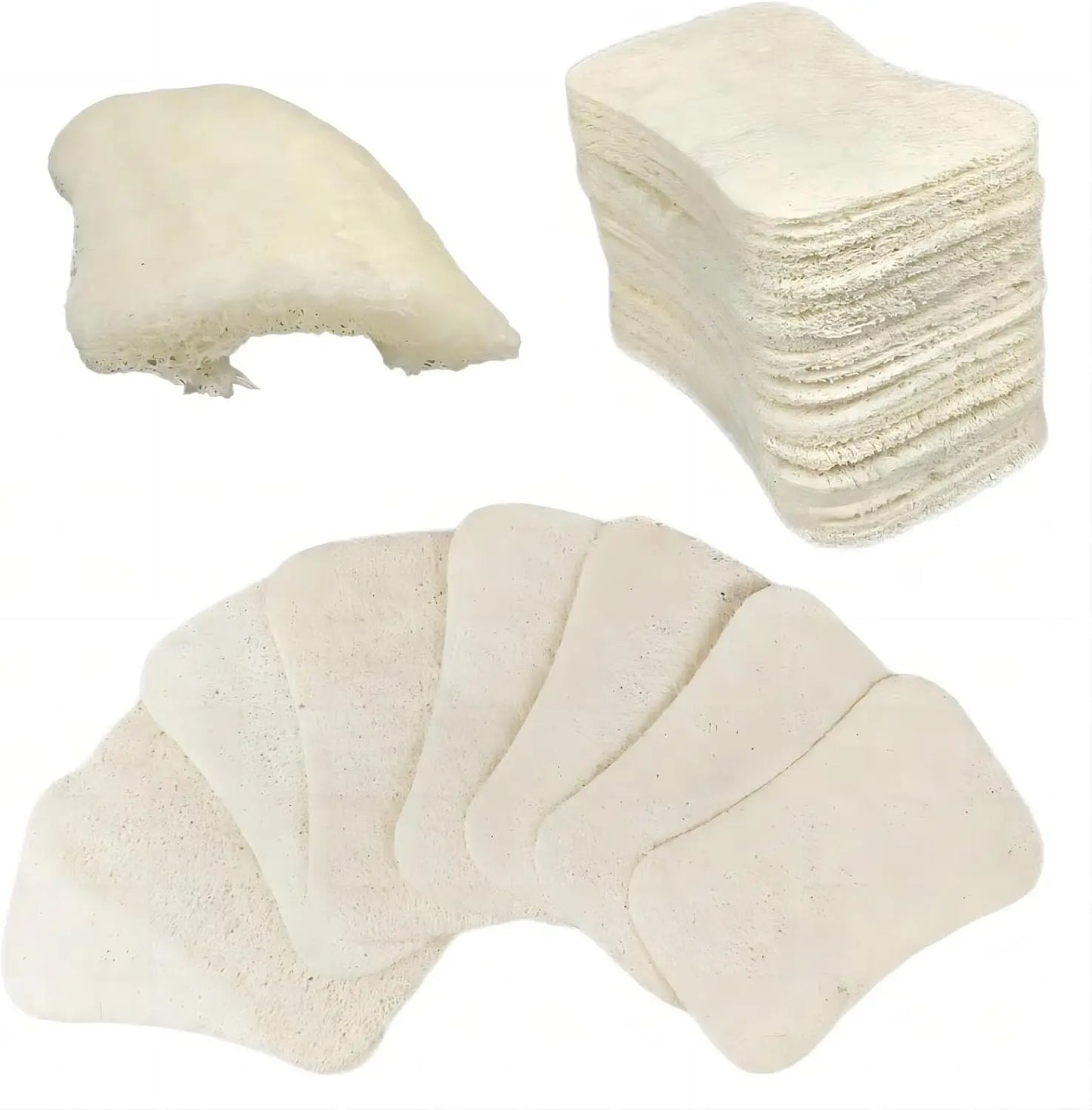 50 Pack Natural Loofah Dish Sponges