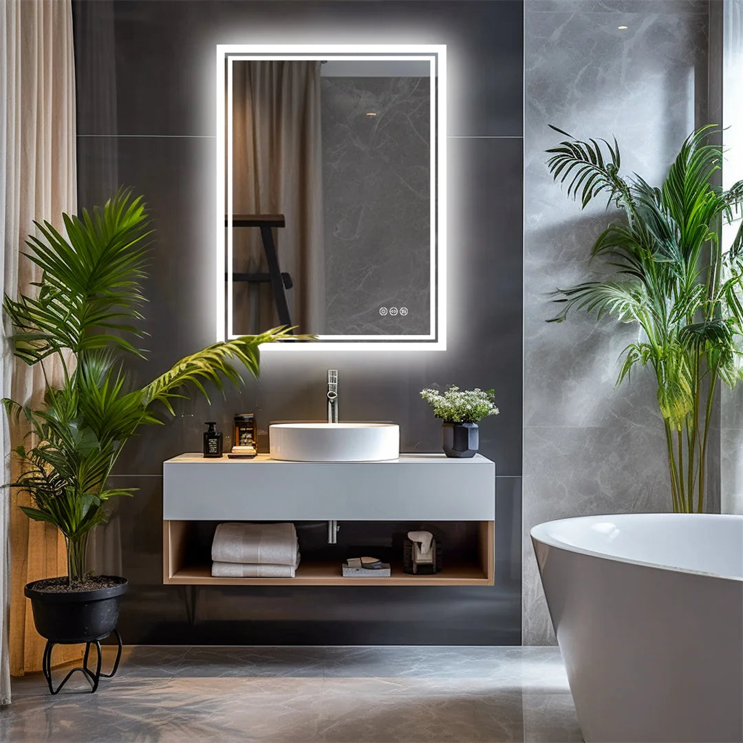 Illuminated LED Backlight Bathroom Mirror Frameless