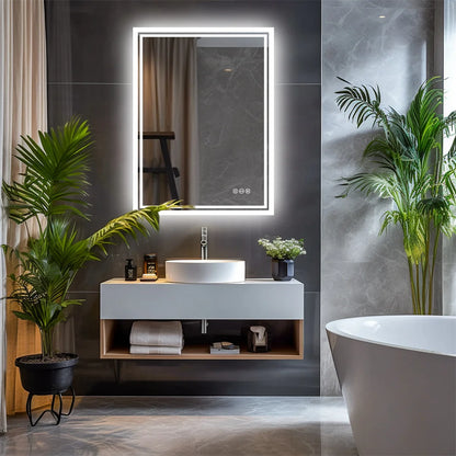 Illuminated LED Backlight Bathroom Mirror Frameless