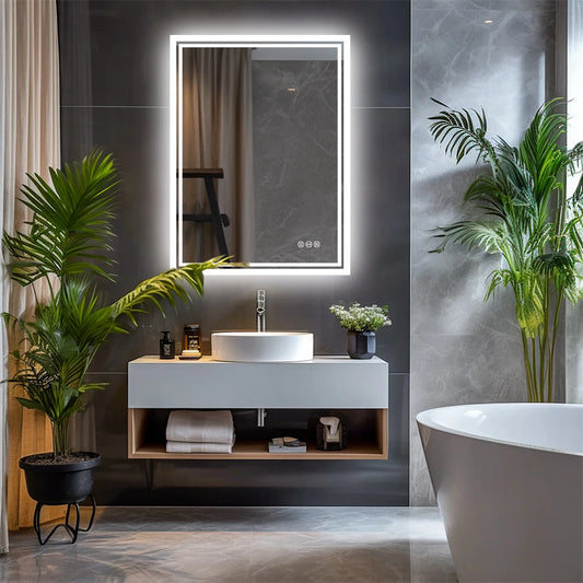 Illuminated LED Backlight Bathroom Mirror Frameless