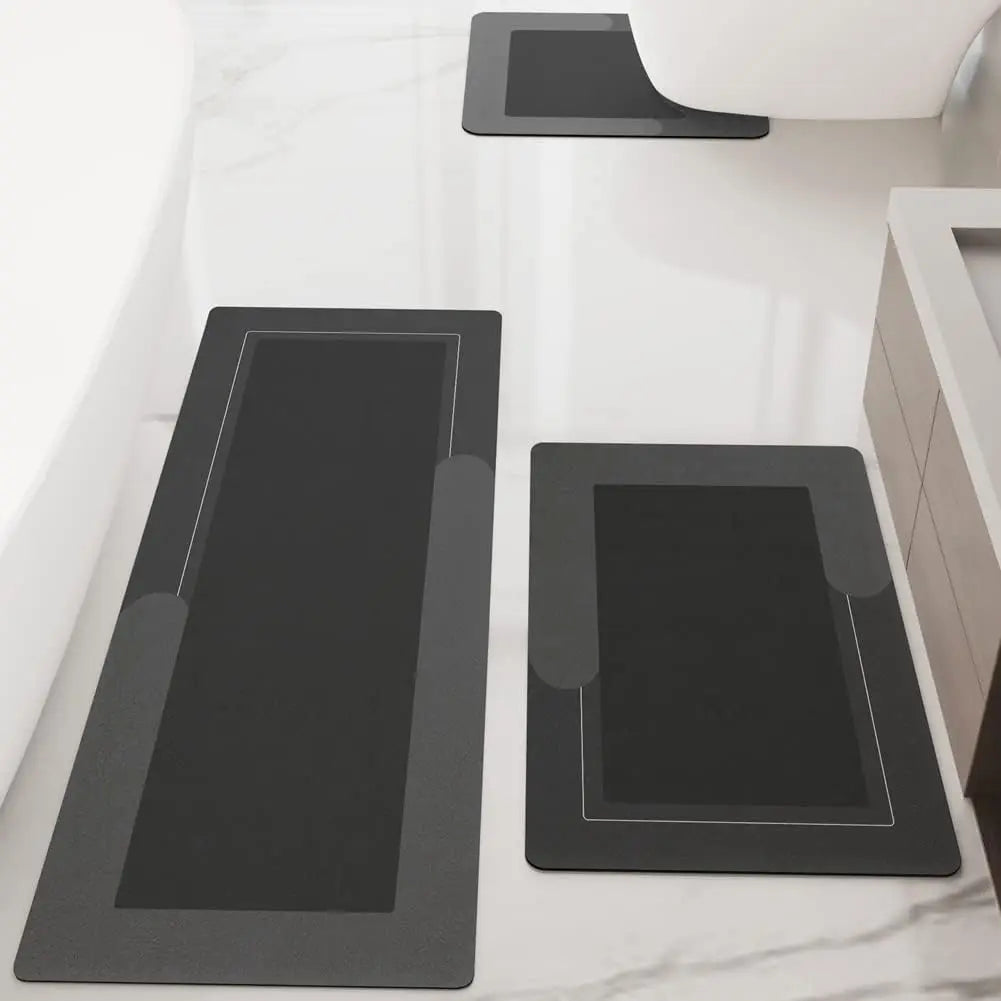 3PCS Non-Slip Quick Dry Bath Mat Set