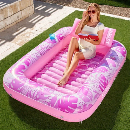 JOYFY Inflatable Tanning Pool Lounger Float 70" x 46"
