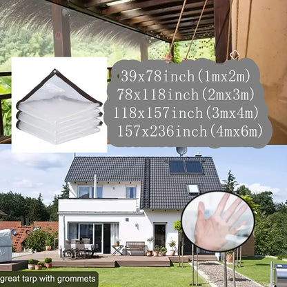 1 Thickened Transparent Waterproof Tarp