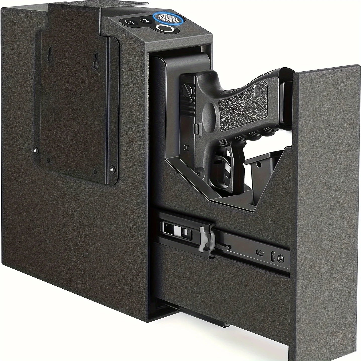 Biometric Slider Handgun Gun Safe For Nightstand