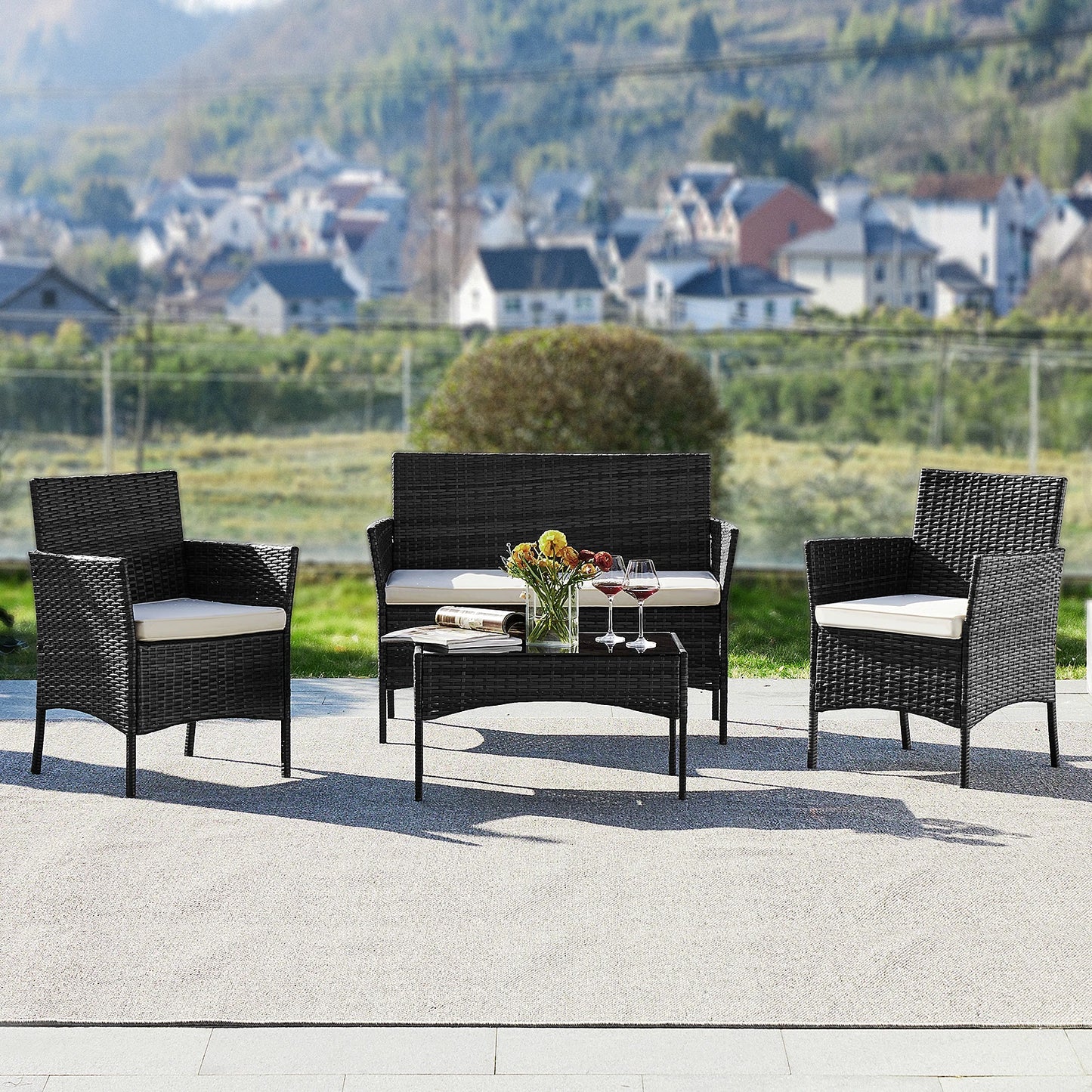 4 Piece Outdoor Patio Furniture Set