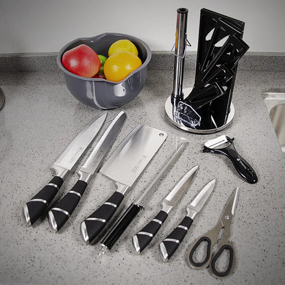 ZENG Stainless Steel Kitchen Knifes With Sharpener