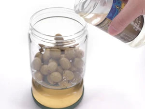 Glass Pickles Jar With Lids & Strainer