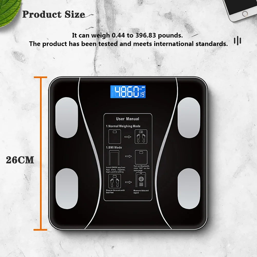 Body Fat Scale Smart Wireless Digital Bathroom Scale