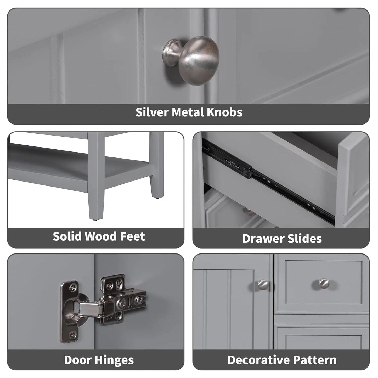 36" Bathroom Vanity Cabinet Sink Top Combo