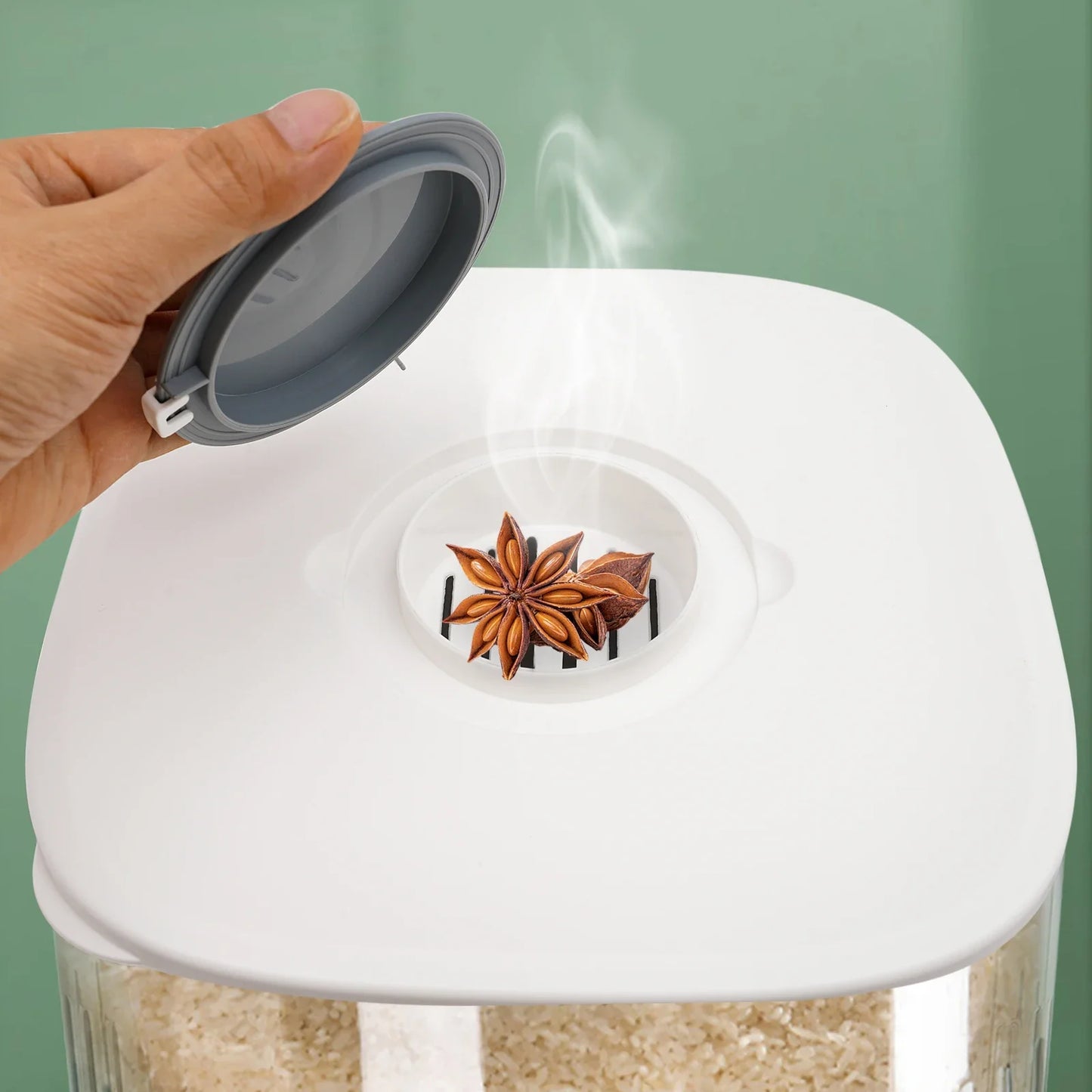 22Lb Rice Dispenser Large Sealed Grain Storage Container