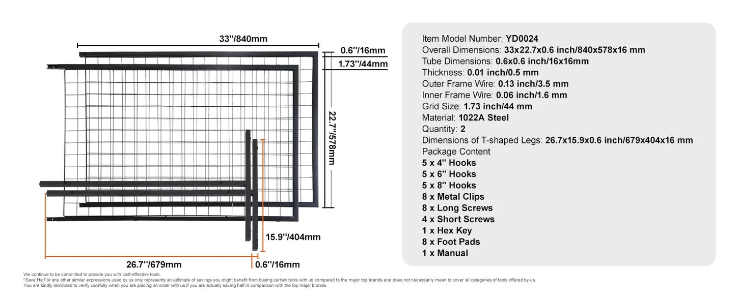 Wire Gridwall Display Racks Double Side Panels