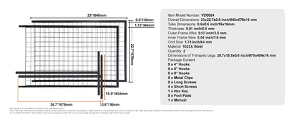 Wire Gridwall Display Racks Double Side Panels