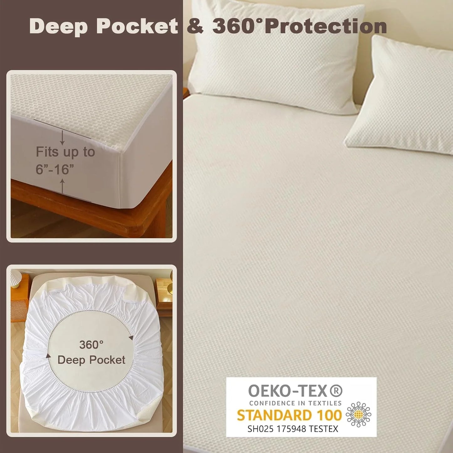 Luxury 3 Piece Mattress Topper Protector Set